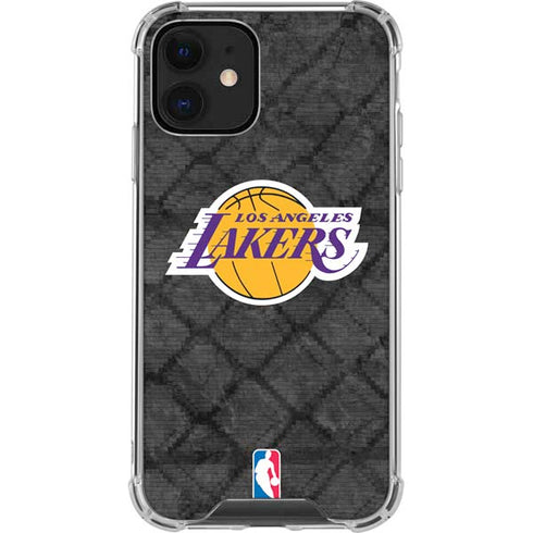 NBA Los Angeles Lakers Dark Rust iPhone 12 Clear Case
