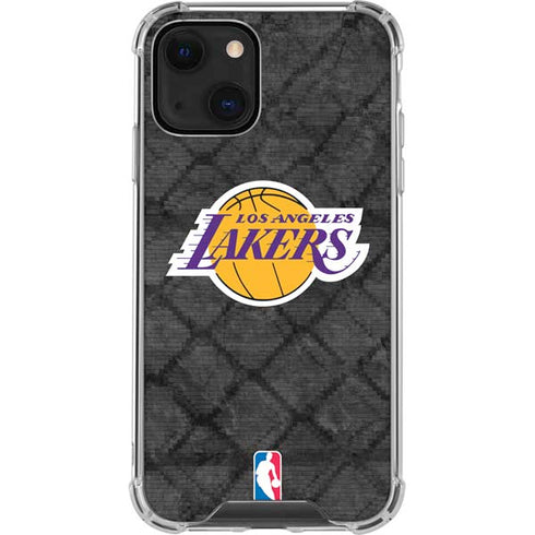 NBA Los Angeles Lakers Dark Rust iPhone 13 Mini Clear Case