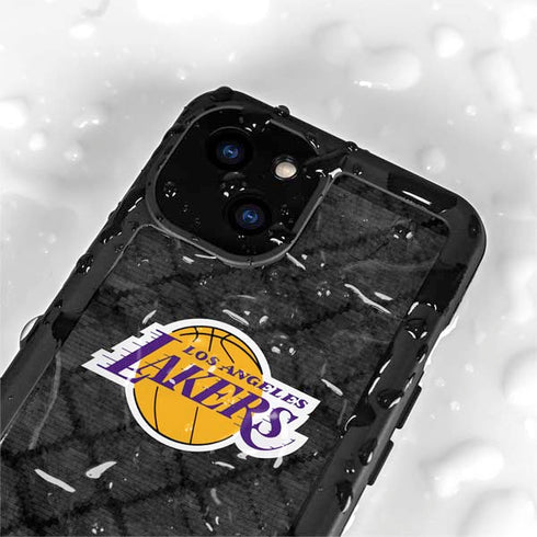 NBA Los Angeles Lakers Dark Rust iPhone 13 Mini Waterproof Case