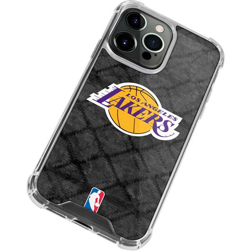 NBA Los Angeles Lakers Dark Rust iPhone 13 Pro Max Clear Case