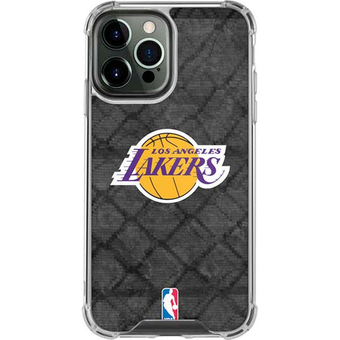NBA Los Angeles Lakers Dark Rust iPhone 13 Pro Max Clear Case