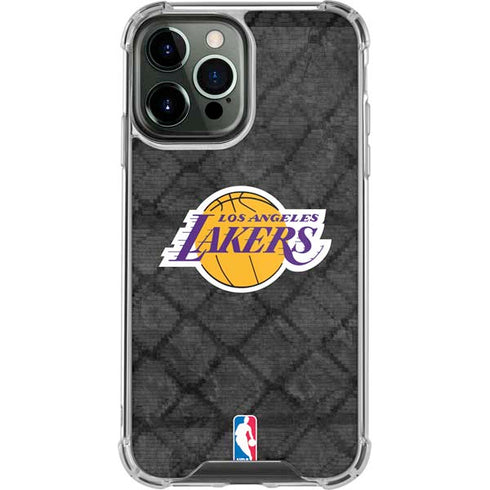NBA Los Angeles Lakers Dark Rust iPhone 14 Pro Max Clear Case