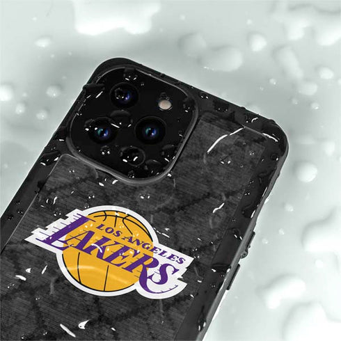 NBA Los Angeles Lakers Dark Rust iPhone 14 Pro Max Waterproof Case