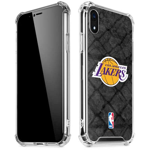 NBA Los Angeles Lakers Dark Rust iPhone XR Clear Case