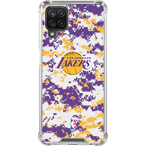 NBA Los Angeles Lakers Digi Camo Galaxy A12 Clear Case