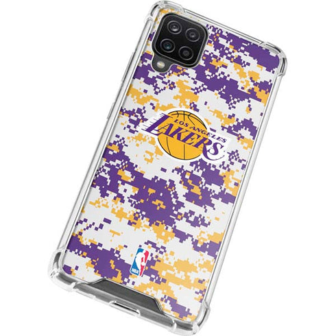 NBA Los Angeles Lakers Digi Camo Galaxy A12 Clear Case