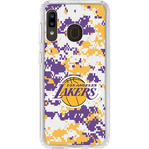 NBA Los Angeles Lakers Digi Camo Galaxy A20 Clear Case