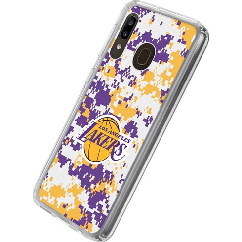 NBA Los Angeles Lakers Digi Camo Galaxy A20 Clear Case