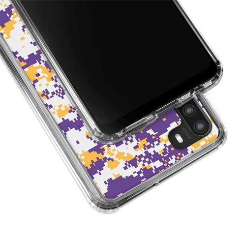 NBA Los Angeles Lakers Digi Camo Galaxy A21 Clear Case