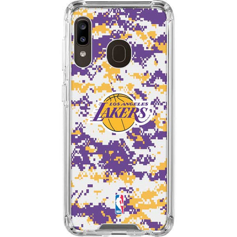 NBA Los Angeles Lakers Digi Camo Galaxy A30 Clear Case