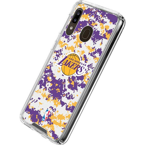 NBA Los Angeles Lakers Digi Camo Galaxy A30 Clear Case