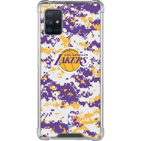 NBA Los Angeles Lakers Digi Camo Galaxy A51 5G Clear Case