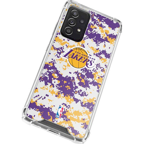 NBA Los Angeles Lakers Digi Camo Galaxy A52 5G Clear Case