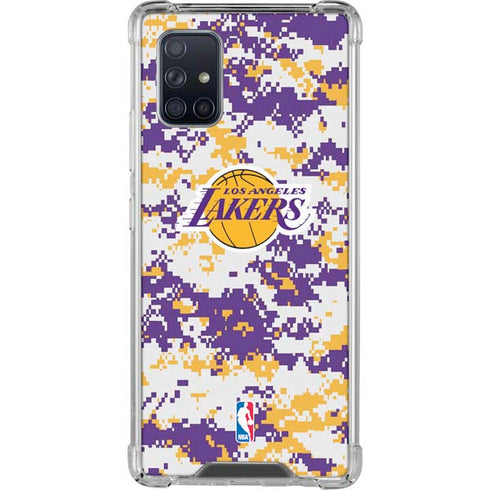 NBA Los Angeles Lakers Digi Camo Galaxy A71 5G Clear Case