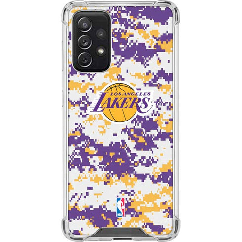 NBA Los Angeles Lakers Digi Camo Galaxy A72 5G Clear Case