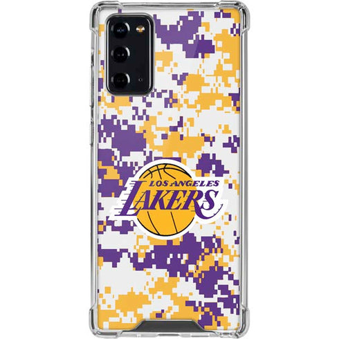 NBA Los Angeles Lakers Digi Camo Galaxy Note20 5G Clear Case