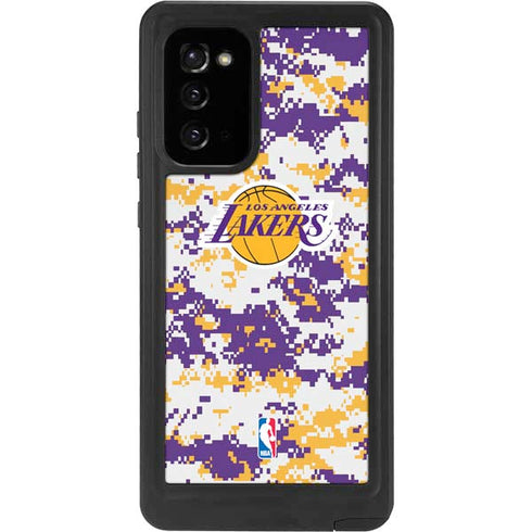 NBA Los Angeles Lakers Digi Camo Galaxy Note20 5G Waterproof Case