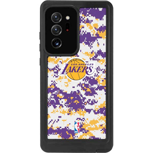 NBA Los Angeles Lakers Digi Camo Galaxy Note20 Ultra 5G Waterproof Case