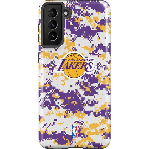 NBA Los Angeles Lakers Digi Camo Galaxy S21 Plus 5G Pro Case