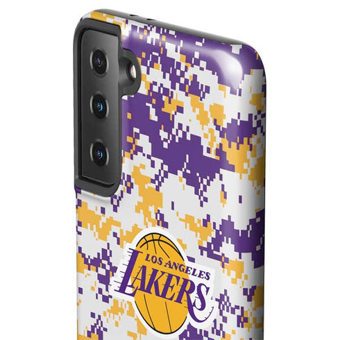 NBA Los Angeles Lakers Digi Camo Galaxy S21 Plus 5G Pro Case
