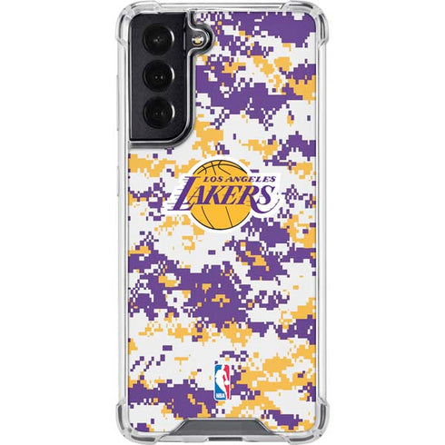 NBA Los Angeles Lakers Digi Camo Galaxy S22 Clear Case