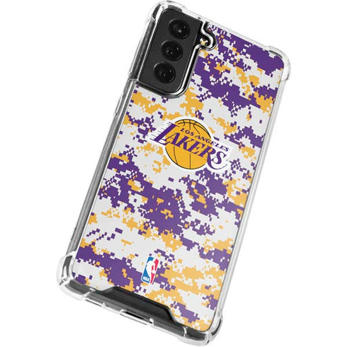 NBA Los Angeles Lakers Digi Camo Galaxy S22 Plus Clear Case