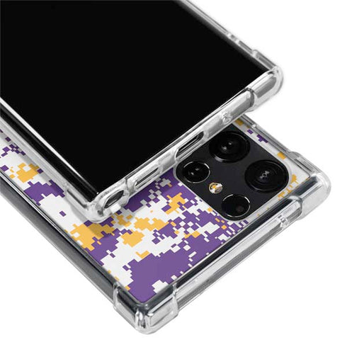 NBA Los Angeles Lakers Digi Camo Galaxy S22 Ultra Clear Case