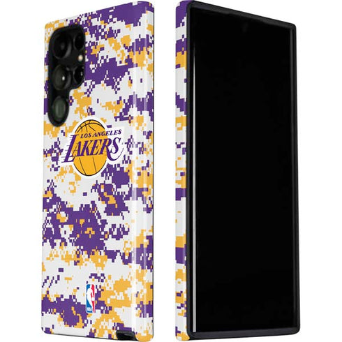 NBA Los Angeles Lakers Digi Camo Galaxy S22 Ultra Pro Case