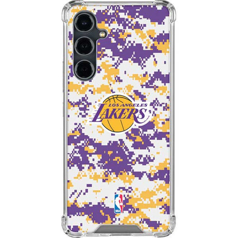 NBA Los Angeles Lakers Digi Camo Galaxy S23 FE Clear Case