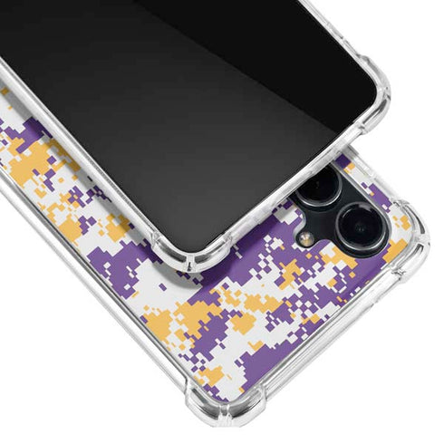 NBA Los Angeles Lakers Digi Camo Galaxy S23 FE Clear Case