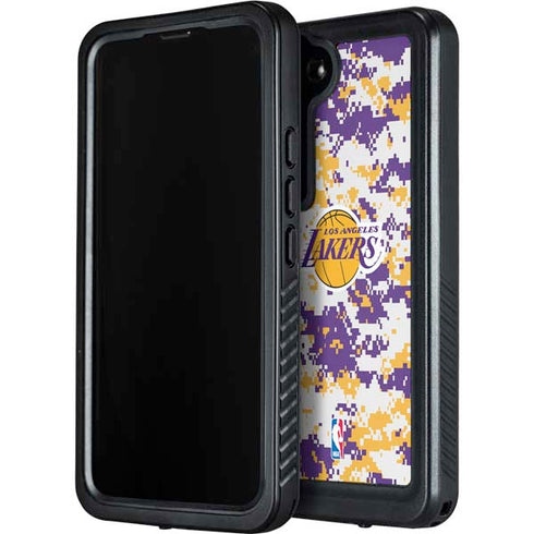 NBA Los Angeles Lakers Digi Camo Galaxy S23 Waterproof Case