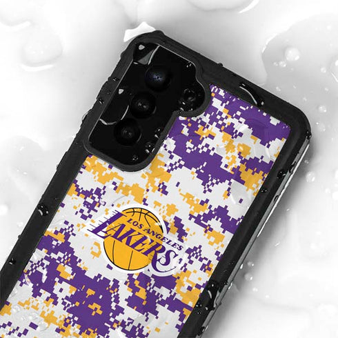 NBA Los Angeles Lakers Digi Camo Galaxy S23 Waterproof Case
