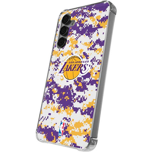 NBA Los Angeles Lakers Digi Camo Galaxy S24 Plus Clear Case