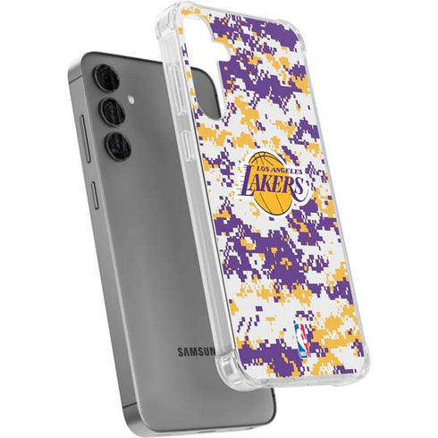 NBA Los Angeles Lakers Digi Camo Galaxy S24 Plus Clear Case