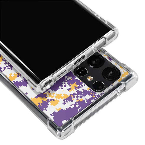 NBA Los Angeles Lakers Digi Camo Galaxy S24 Ultra Clear Case