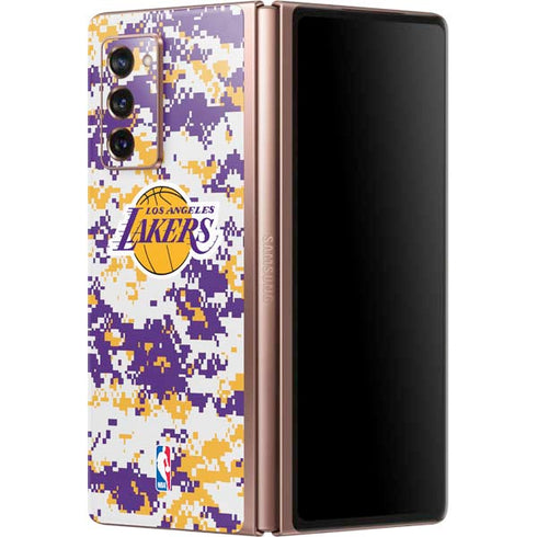 NBA Los Angeles Lakers Digi Camo Galaxy Z Fold2 5G Skin