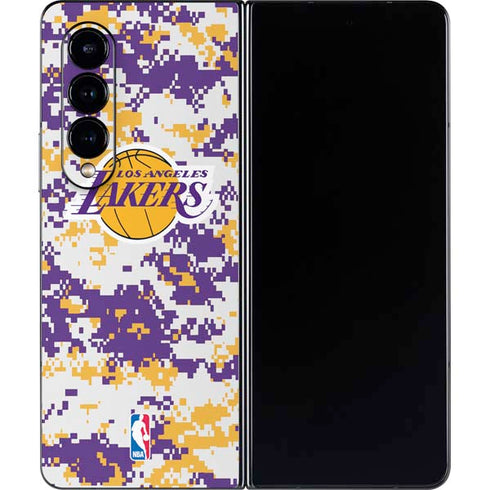 NBA Los Angeles Lakers Digi Camo Galaxy Z Fold4 5G Skin