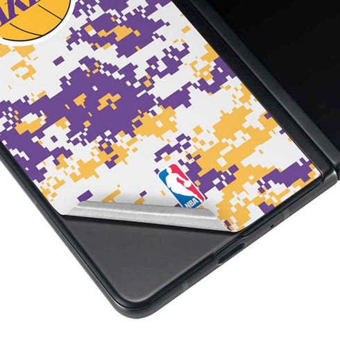 NBA Los Angeles Lakers Digi Camo Galaxy Z Fold4 5G Skin