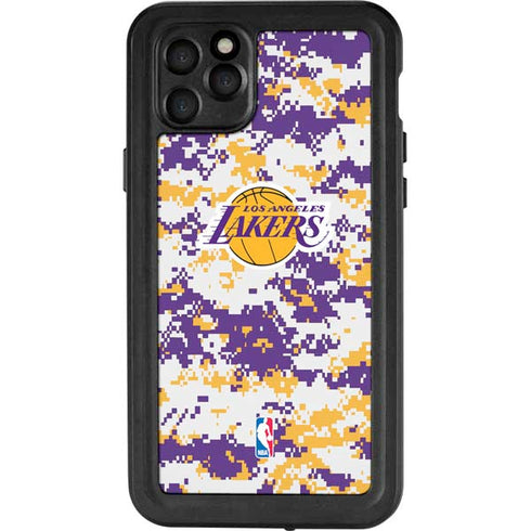 NBA Los Angeles Lakers Digi Camo iPhone 11 Pro Max Waterproof Case