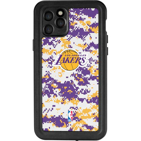 NBA Los Angeles Lakers Digi Camo iPhone 11 Pro Waterproof Case