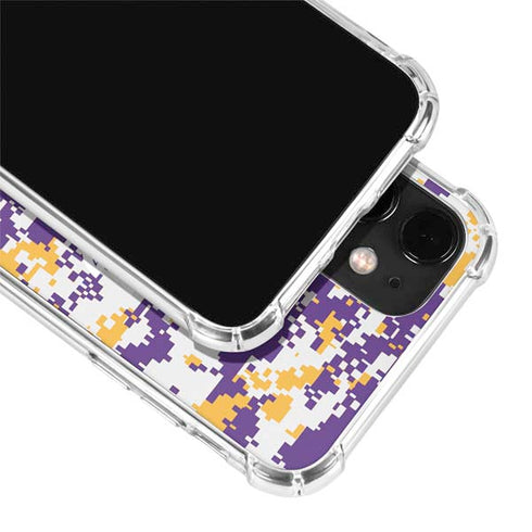NBA Los Angeles Lakers Digi Camo iPhone 12 Clear Case