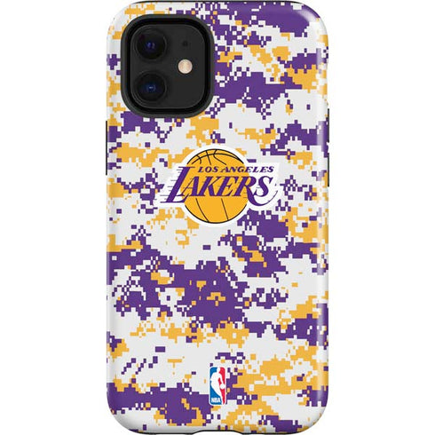 NBA Los Angeles Lakers Digi Camo iPhone 12 Mini Impact Case