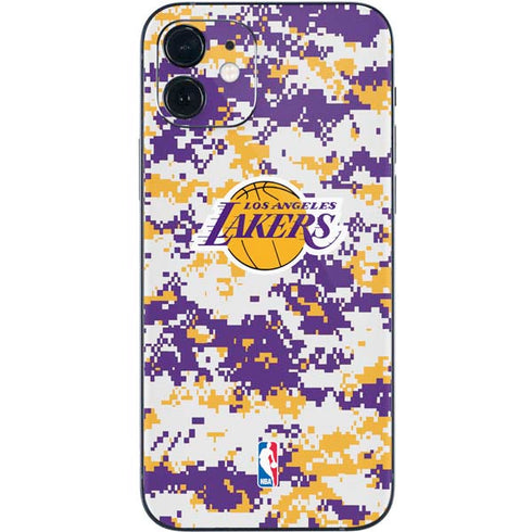NBA Los Angeles Lakers Digi Camo iPhone 12 Mini Skin