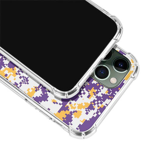 NBA Los Angeles Lakers Digi Camo iPhone 12 Pro Clear Case
