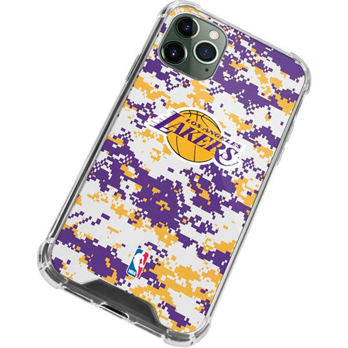 NBA Los Angeles Lakers Digi Camo iPhone 12 Pro Clear Case