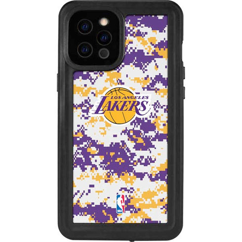 NBA Los Angeles Lakers Digi Camo iPhone 12 Pro Max Waterproof Case