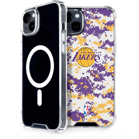 NBA Los Angeles Lakers Digi Camo iPhone 14 MagSafe Case