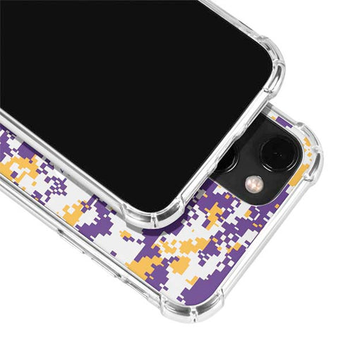 NBA Los Angeles Lakers Digi Camo iPhone 15 Plus Clear Case