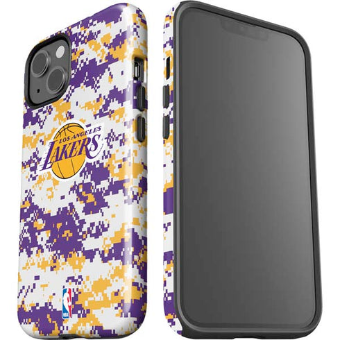 NBA Los Angeles Lakers Digi Camo iPhone 15 Impact Case