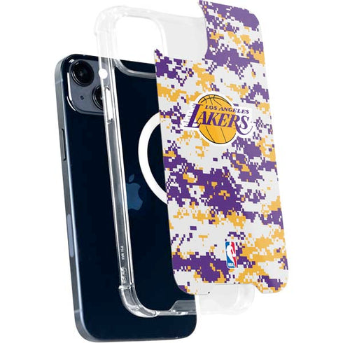 NBA Los Angeles Lakers Digi Camo iPhone 15 Plus MagSafe Case